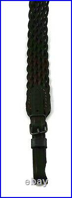 Knit Genuine Leather Rifle Shotgun Ammo Sling Shoulder Strap Hunting