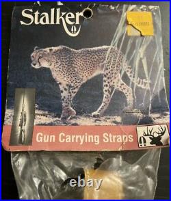 LOT Of 2 Vintage Stalker Padded Cowhide Leather Rifle Sling Gun Shoulder Straps