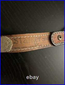 LOT Of 2 Vintage Stalker Padded Cowhide Leather Rifle Sling Gun Shoulder Straps