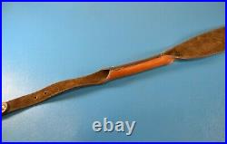 Leather Browning Rifle Sling with Sling Swivels Tube Shaped Center