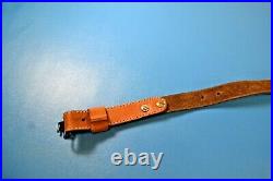 Leather Browning Rifle Sling with Sling Swivels Tube Shaped Center