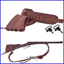 Leather Canvas Recoil Pad Stock with Rifle Sling Swivels. 22LR. 357.30/30.308