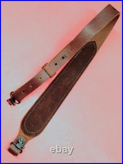 Leather Cobra White Stitch Basketweave Suede Back Sling QD Swivels fit Remington