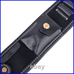 Leather Cow Hide Rifle Ammo Cartridge Shell Holder Gun Sling, Stitch Straps USA