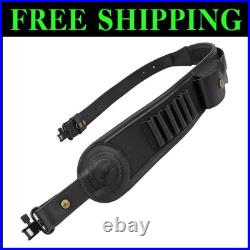 Leather Grip Rifle Sling with Shell Storage