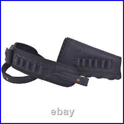 Leather Gun Ammo Buttstock Cheek Rest with Rifle Sling +Swives Fit for. 308 12GA