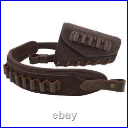 Leather Gun Buttstock Cheek Rest with Sling for. 308.22LR 12GA. 357.44MAG. 45-70