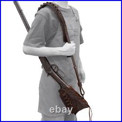 Leather Gun Buttstock Cheek Rest with Sling for. 308.22LR 12GA. 357.44MAG. 45-70