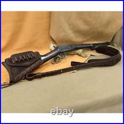 Leather Gun Buttstock Cheek Rest with Sling for. 308.22LR 12GA. 357.44MAG. 45-70