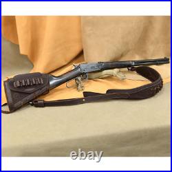 Leather Gun Cheek Rest Riser Stock with Leather Gun Sling. 22MAG. 30-30 12Guage