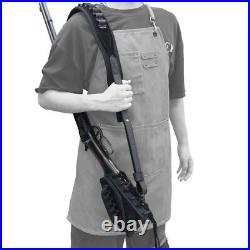 Leather Gun Shell Holder Buttstock with Sling for. 308.22LR. 357 12GA Hunting Set