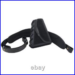 Leather Gun Shell Holder Buttstock with Sling for. 308.22LR. 357 12GA Hunting Set