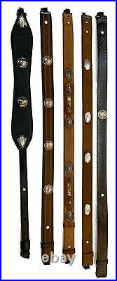 Leather Gun Slings, with Conchos (5 Total)