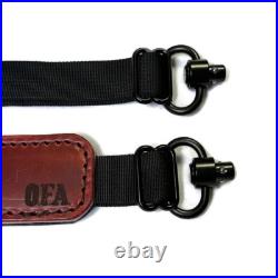 Leather Handmade Tactical 2 Point QD Rifle Gun Sling with Quick Adjust OFA