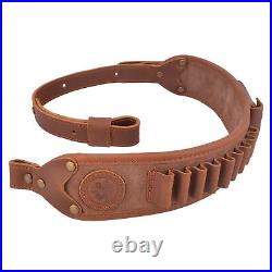 Leather Rifle Ammo Carry Sling Hunting Rifle Shoulder Belt for. 30-06.308.45-70