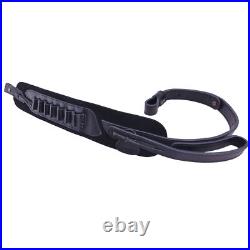 Leather Rifle Ammo Carry Sling Shotgun Shoulder Strap for. 30-30.308.22LR 12GA