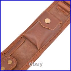 Leather Rifle Ammo Holder Holster with Shell Slot Sling for. 30-06.308.45-70.44 Leather Rifle Ammo Holder Holster with Shell Slot Sling for. 30-06.308.45-70.44