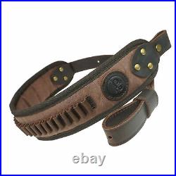 Leather Rifle Buttstock Cover &Canvas Rifle Sling Swivels For. 22 LR. 17HMR. 22MAG