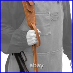 Leather Rifle Buttstock Cover, Gun Sling Set for. 300win. 22LR 12GA. 357 Hunting