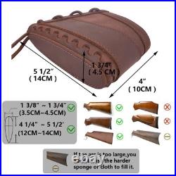 Leather Rifle Buttstock Cover with Gun Sling Strap Set for. 300win. 22.30-30