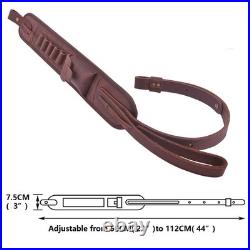 Leather Rifle Buttstock Cover with Gun Sling Strap Set for. 300win. 22.30-30