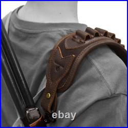 Leather Rifle Buttstock Wirh Shell Slots Sling for. 308.22MAG 12GA. 357.30/30