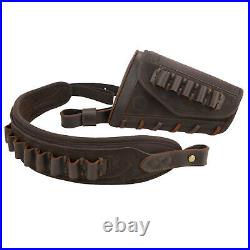 Leather Rifle Carry Sling, Gun Cheek Rest Hunting Set for. 30-06.22LR 12GA. 30-30 Leather Rifle Carry Sling, Gun Cheek Rest Hunting Set for. 30-06.22LR 12GA. 30-30