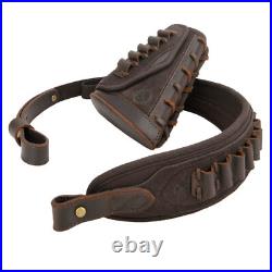 Leather Rifle Carry Sling, Gun Cheek Rest Hunting Set for. 30-06.22LR 12GA. 30-30 Leather Rifle Carry Sling, Gun Cheek Rest Hunting Set for. 30-06.22LR 12GA. 30-30