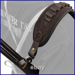 Leather Rifle Carry Sling, Gun Cheek Rest Hunting Set for. 30-06.22LR 12GA. 30-30 Leather Rifle Carry Sling, Gun Cheek Rest Hunting Set for. 30-06.22LR 12GA. 30-30