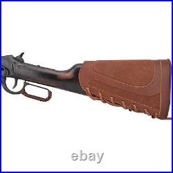 Leather Rifle Gun Buttstock Holder & Adjustable Sling Strap Shot Gun Cartridge