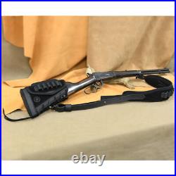 Leather Rifle Gun Sling, Ammo Buttstock Hunting Set for. 30-06.22MAG 12GA. 30-30