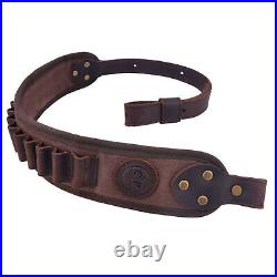 Leather Rifle Recoil Pad Buttstock with Sling For. 30/30.44.308 12GA 45/70.22