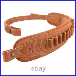 Leather Rifle Shell Holder Sling Shotgun Ammo Strap for. 308.22LR. 30-30 12GA
