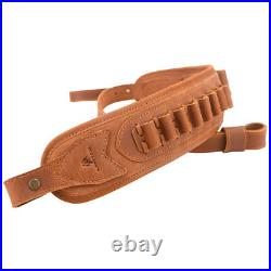 Leather Rifle Shell Holder Sling Shotgun Ammo Strap for. 308.22LR. 30-30 12GA