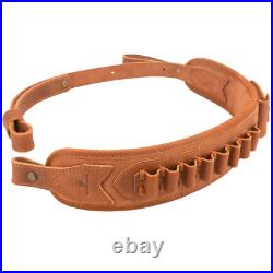 Leather Rifle Shell Holder Sling Shotgun Ammo Strap for. 308.22LR. 30-30 12GA