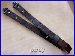 Leather Rifle Sling 1.25 W Adjustable 32-44 Hand Made USA Badger Leather