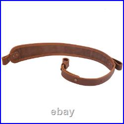 Leather Rifle Sling / 33.5 41.5 Adjusted / Hunting Shotgun Shoulder Strap