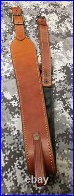 Leather Rifle Sling Buckle Sling Thumb Strap Big Game Sling With Swivels