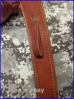 Leather Rifle Sling Buckle Sling Thumb Strap Big Game Sling With Swivels