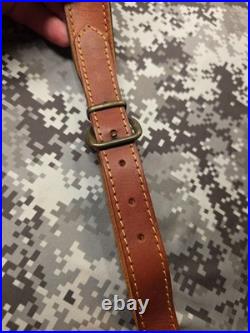 Leather Rifle Sling Buckle Sling Thumb Strap Big Game Sling With Swivels