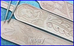 Leather Rifle Sling, Deer, Hand Tooled, Adjustable, Shotgun Sling, Hunting Leather Rifle Sling, Deer, Hand Tooled, Adjustable, Shotgun Sling, Hunting