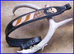 Leather Rifle Sling, Handcrafted by Seelye Leather Works in the USA, Punisher