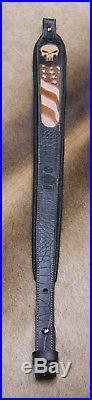 Leather Rifle Sling, Handcrafted by Seelye Leather Works in the USA, Punisher
