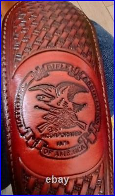 Leather Rifle Sling NRA Gun Strap with Uncle Mike's Swivels Tandy Brand Leather Rifle Sling NRA Gun Strap with Uncle Mike's Swivels Tandy Brand