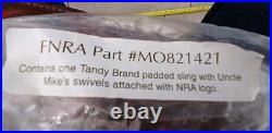 Leather Rifle Sling NRA Gun Strap with Uncle Mike's Swivels Tandy Brand