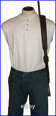 Leather Rifle Sling, Padded Choice of 3 Colors, Swivels Available, USA Made