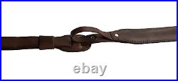 Leather Rifle Sling, Padded with Thumb Strap, Made in USA