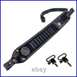 Leather Rifle Sling Shoulder Strap Ammo Pouch For. 45-70.308.30-06 Brown /Black Leather Rifle Sling Shoulder Strap Ammo Pouch For. 45-70.308.30-06 Brown /Black