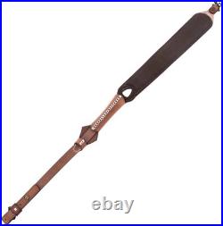 Leather Rifle Sling Two Point Sling with QD Sling Swivel Adjustable Rifle Sling