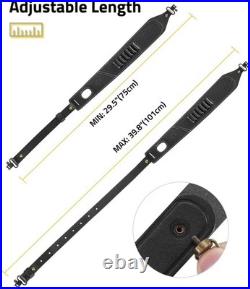 Leather Rifle Sling for Adjustable Gun Strap with Ammo Holder and Swivels